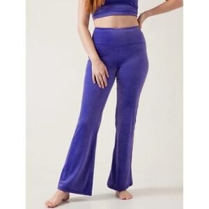 Athleta Elation Velvet Flare Pant purple periwinkle 468081